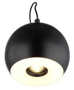 GLOBO Wandleuchte mattschwarz gold Metall D: ca. 12 cm 1 Brennstellen