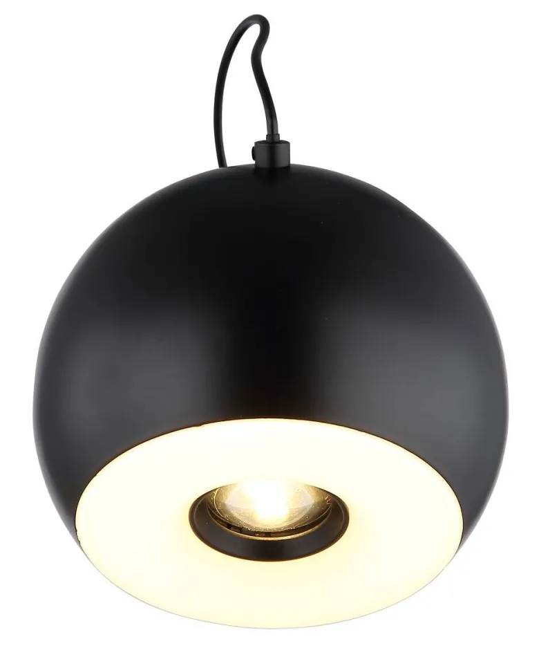 GLOBO Wandleuchte mattschwarz gold Metall D: ca. 12 cm 1 Brennstellen