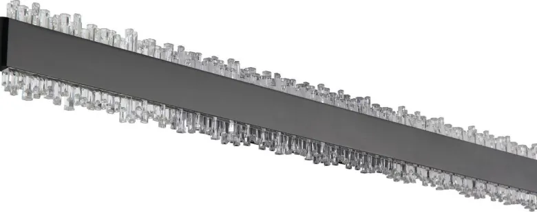GLOBO Wandleuchte schwarz grau Aluminium Metall B/H/L: ca. 6,5x76,5x14,5 cm