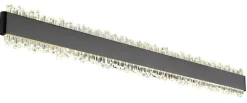 GLOBO Wandleuchte schwarz grau Aluminium Metall B/H/L: ca. 6,5x76,5x14,5 cm