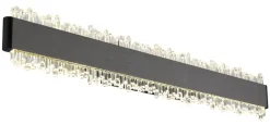 GLOBO Wandleuchte schwarz grau Metall Aluminium B/H/L: ca. 6,5x53,5x14,5 cm
