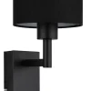 GLOBO Wandleuchte schwarz Metall B/H/L: ca. 17x45,5x15 cm E27 2 Brennstellen