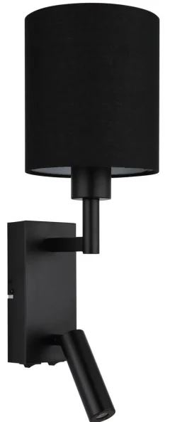 GLOBO Wandleuchte schwarz Metall B/H/L: ca. 17x45,5x15 cm E27 2 Brennstellen