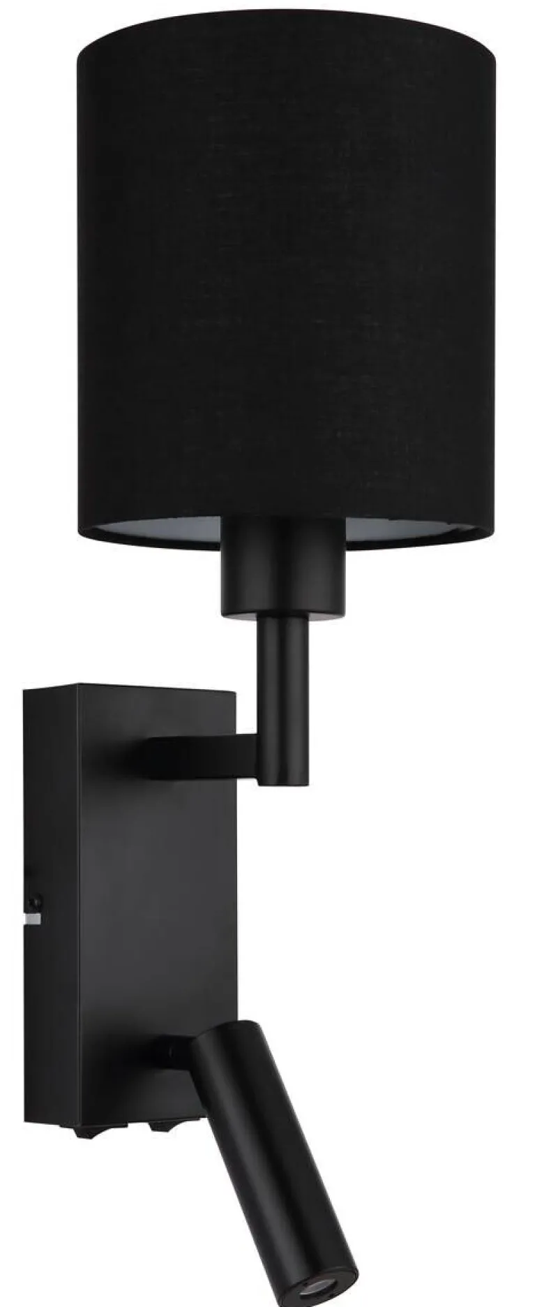 GLOBO Wandleuchte schwarz Metall B/H/L: ca. 17x45,5x15 cm E27 2 Brennstellen