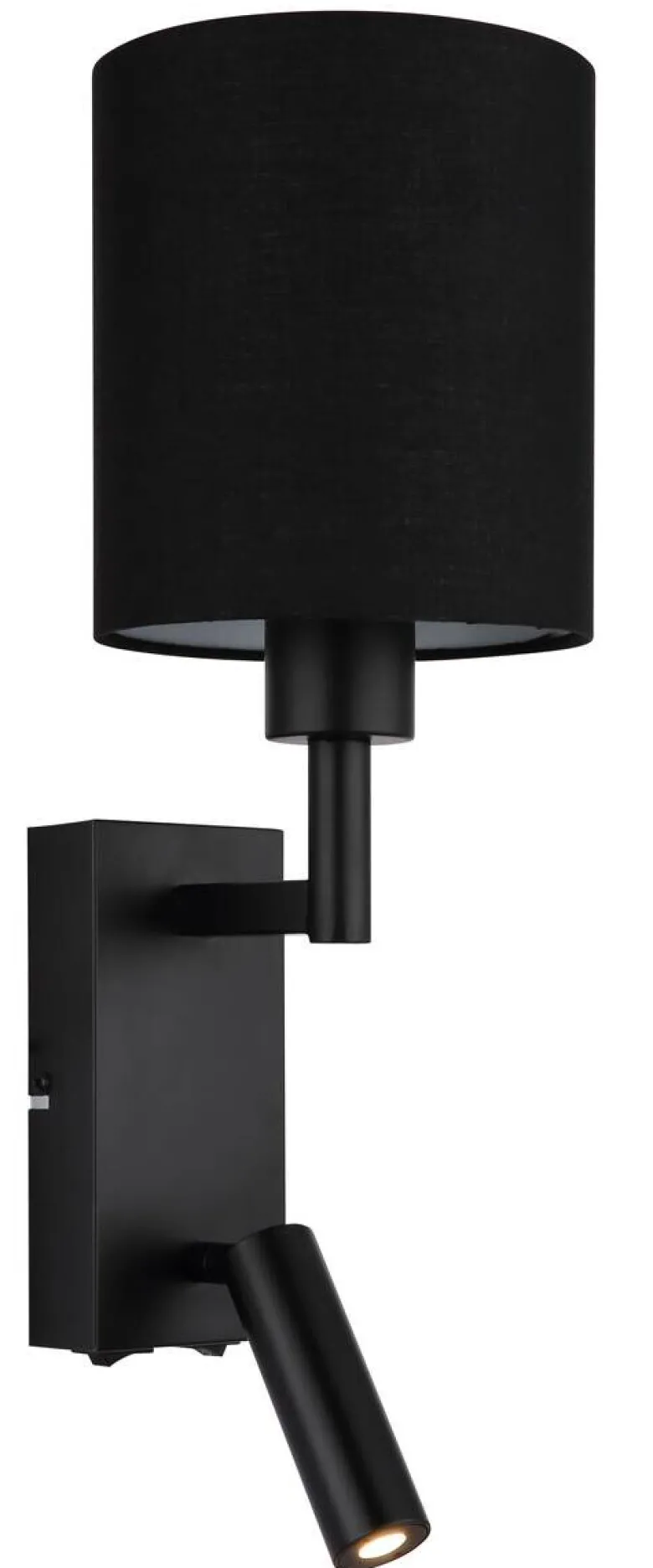 GLOBO Wandleuchte schwarz Metall B/H/L: ca. 17x45,5x15 cm E27 2 Brennstellen