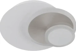 GLOBO Wandleuchte weiß nickel Metall B/H/L: ca. 7,5x25x25 cm