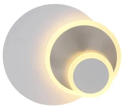 GLOBO Wandleuchte weiß nickel Metall B/H/L: ca. 7,5x25x25 cm
