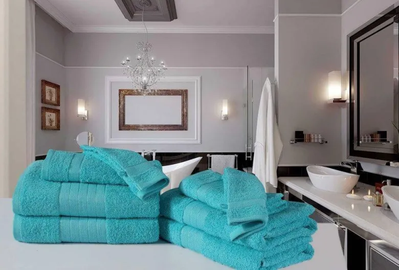 Good Morning Frottier-Set 8-teilig aqua Baumwolle