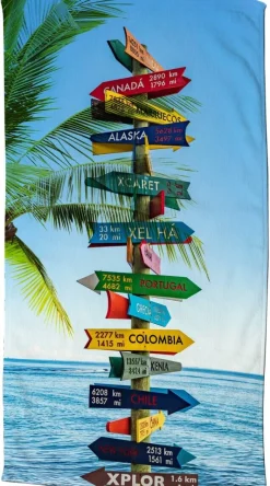 Good Morning Strandtuch Beach sign Multi Polyester B/L: ca. 100x180 cm