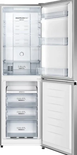 Gorenje Kühl-/Gefrierkombination NRK418ECS4 silber B/H/L: ca. 55x182,4x55,7 cm