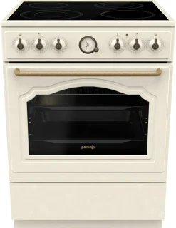 Gorenje Retro-Standherd 60cm mit Glaskeramikkochfeld GECS6B70CLI beige B/H/T: ca. 60x85x60 cm