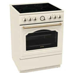 Gorenje Retro-Standherd 60cm mit Glaskeramikkochfeld GECS6B70CLI beige B/H/T: ca. 60x85x60 cm