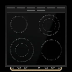 Gorenje Retro-Standherd 60cm mit Glaskeramikkochfeld GECS6B70CLB schwarz B/H/T: ca. 60x85x60 cm