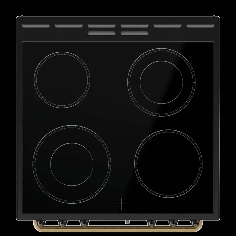 Gorenje Retro-Standherd 60cm mit Glaskeramikkochfeld GECS6B70CLB schwarz B/H/T: ca. 60x85x60 cm