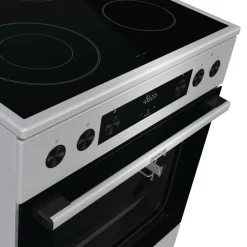 Gorenje Standherd 60cm mit Glaskeramikkochfeld GECS6C70XPA Edelstahloptik B/H/T: ca. 60x85x60 cm