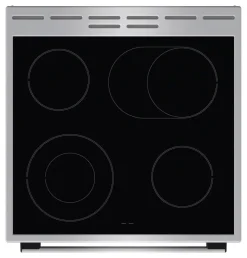 Gorenje Standherd 60cm mit Glaskeramikkochfeld GECS6C70XPA Edelstahloptik B/H/T: ca. 60x85x60 cm