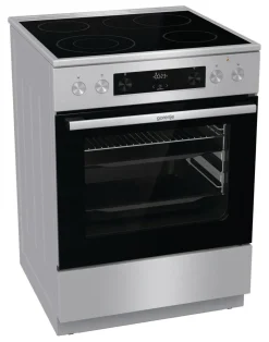 Gorenje Standherd 60cm mit Glaskeramikkochfeld GECS6C70XPA Edelstahloptik B/H/T: ca. 60x85x60 cm
