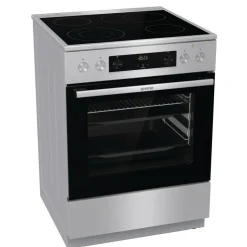 Gorenje Standherd 60cm mit Glaskeramikkochfeld GECS6C70XPA Edelstahloptik B/H/T: ca. 60x85x60 cm