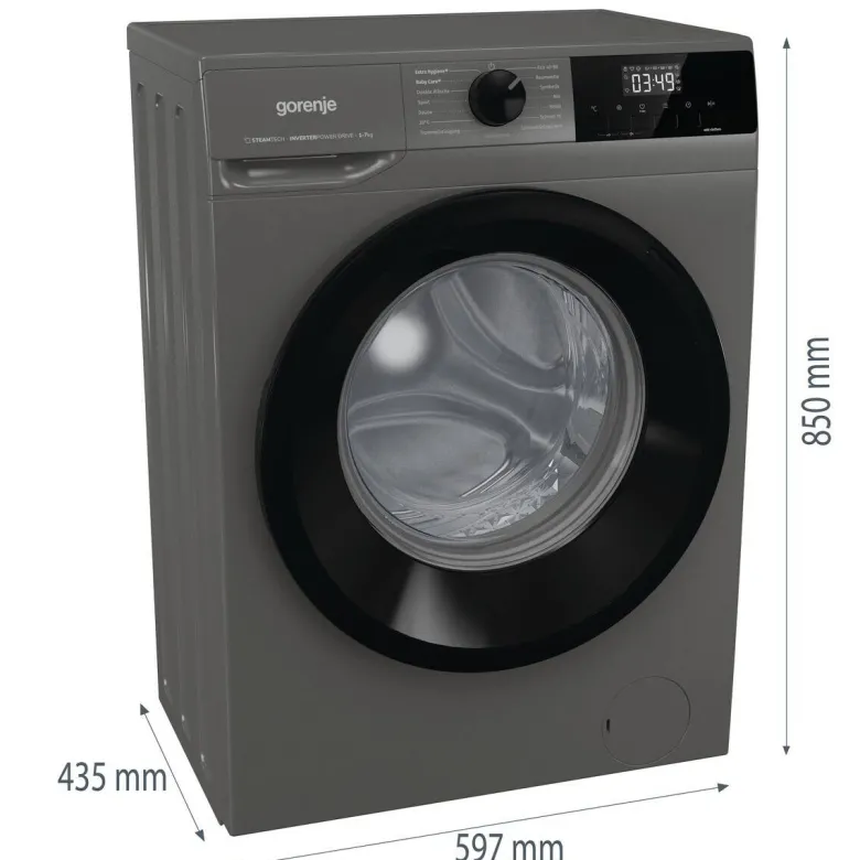 Gorenje Waschmaschine W3NHEI74SAS/DE titanfarbig B/H/T: ca. 60x85x44 cm ca. 70 kg