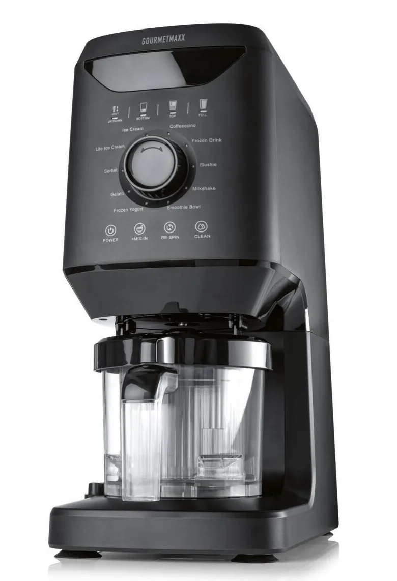 GOURMETmaxx Eismaschine 19370 schwarz Kunststoff B/H/L: ca. 21,5x45x48,5 cm