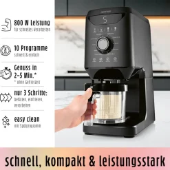 GOURMETmaxx Eismaschine 19370 schwarz Kunststoff B/H/L: ca. 21,5x45x48,5 cm