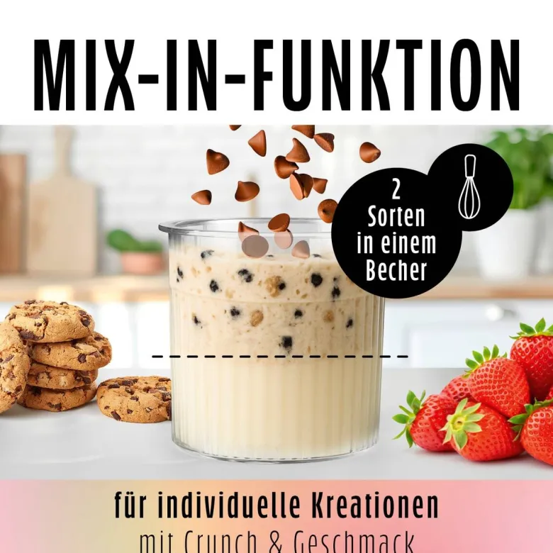 GOURMETmaxx Eismaschine 19370 schwarz Kunststoff B/H/L: ca. 21,5x45x48,5 cm