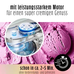 GOURMETmaxx Eismaschine 19370 schwarz Kunststoff B/H/L: ca. 21,5x45x48,5 cm