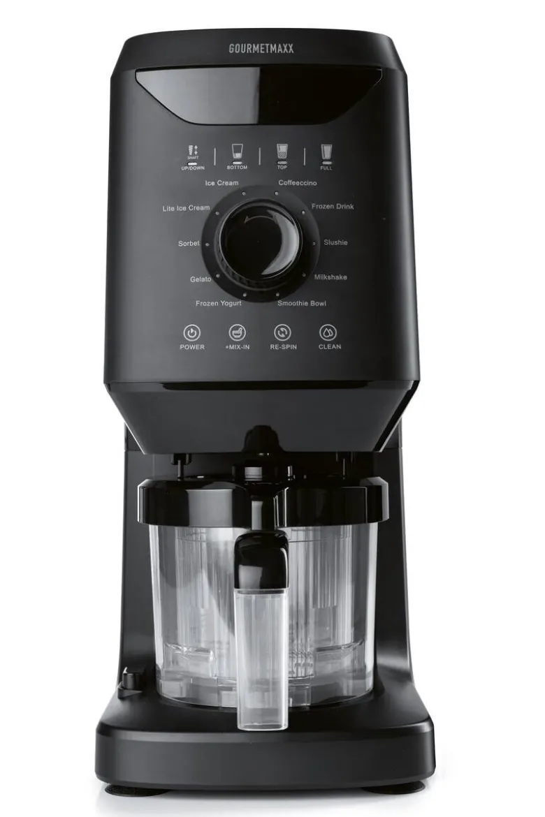 GOURMETmaxx Eismaschine 19370 schwarz Kunststoff B/H/L: ca. 21,5x45x48,5 cm