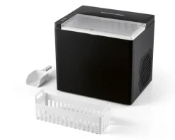 GOURMETmaxx Eiswürfelbereiter 15610 schwarz Kunststoff Edelstahl B/H/L: ca. 27x29,5x33,5 cm ca. 150 W