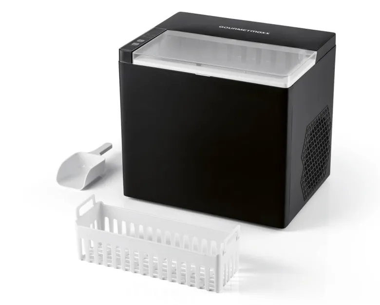 GOURMETmaxx Eiswürfelbereiter 15610 schwarz Kunststoff Edelstahl B/H/L: ca. 27x29,5x33,5 cm ca. 150 W
