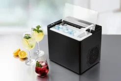 GOURMETmaxx Eiswürfelbereiter 15610 schwarz Kunststoff Edelstahl B/H/L: ca. 27x29,5x33,5 cm ca. 150 W