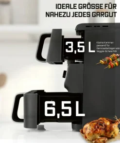 GOURMETmaxx Heißluftfritteuse 16404 schwarz Metall B/H/L: ca. 28,4x40x43 cm ca. 3,5 l