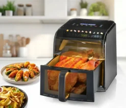 GOURMETmaxx Heißluftfritteuse schwarz Metall B/H/L: ca. 38,6x31,8x28,8 cm ca. 7 l