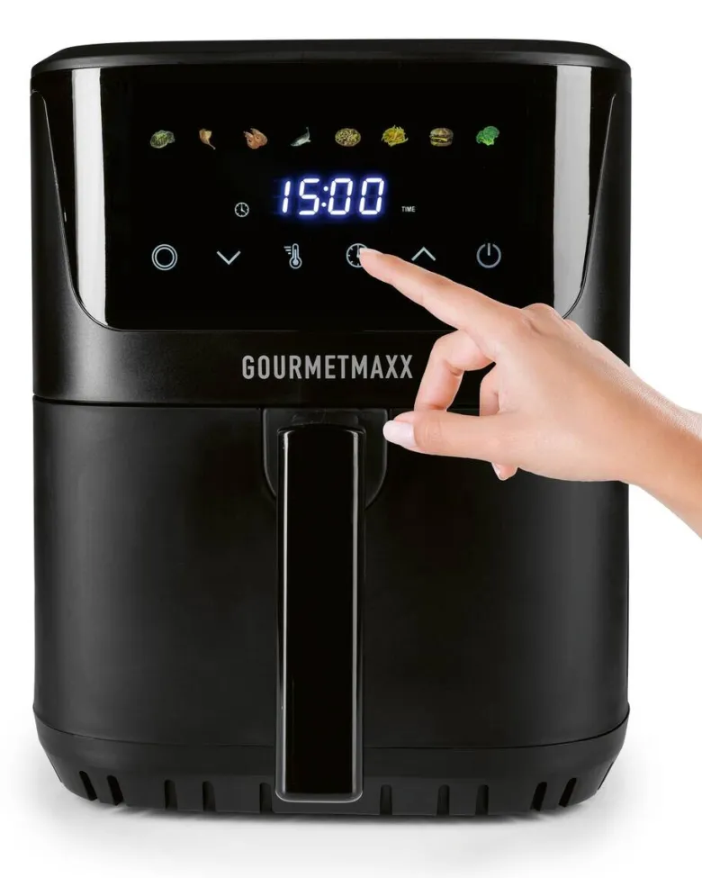 GOURMETmaxx Heißluftfritteuse schwarz Kunststoff B/H/L: ca. 39,1x33,5x28,6 cm ca. 6,5 l