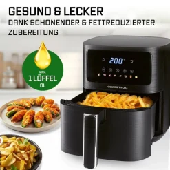 GOURMETmaxx Heißluftfritteuse 16394 schwarz Kunststoff B/H/L: ca. 26x29,5x36 cm ca. 4,5 l