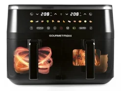 GOURMETmaxx Heißluftfritteuse schwarz Metall B/H/L: ca. 36,2x29,2x40 cm ca. 4,5 l