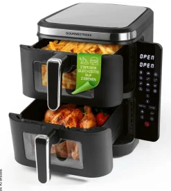 GOURMETmaxx Heißluftfritteuse schwarz Kunststoff B/H/L: ca. 28,6x35,5x44,3 cm ca. 5 l