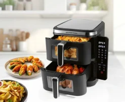 GOURMETmaxx Heißluftfritteuse schwarz Kunststoff B/H/L: ca. 28,6x35,5x44,3 cm ca. 5 l