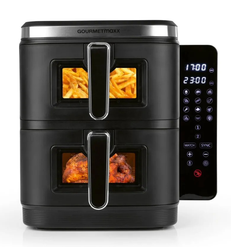 GOURMETmaxx Heißluftfritteuse schwarz Kunststoff B/H/L: ca. 28,6x35,5x44,3 cm ca. 5 l