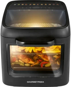 GOURMETmaxx Heißluftfritteuse 16409 schwarz Metall B/H/L: ca. 33,7x35,5x44,6 cm ca. 12,5 l