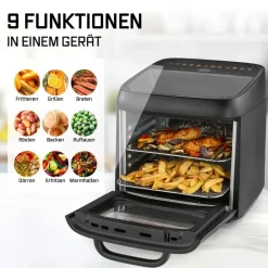 GOURMETmaxx Heißluftfritteuse 16409 schwarz Metall B/H/L: ca. 33,7x35,5x44,6 cm ca. 12,5 l