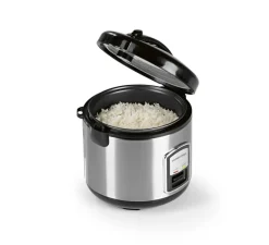 GOURMETmaxx Reiskocher schwarz silber B/H/L: ca. 23,6x25,2x23,2 cm