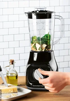 GOURMETmaxx Standmixer schwarz Edelstahl B/H/L: ca. 17,5x37,5x21 cm