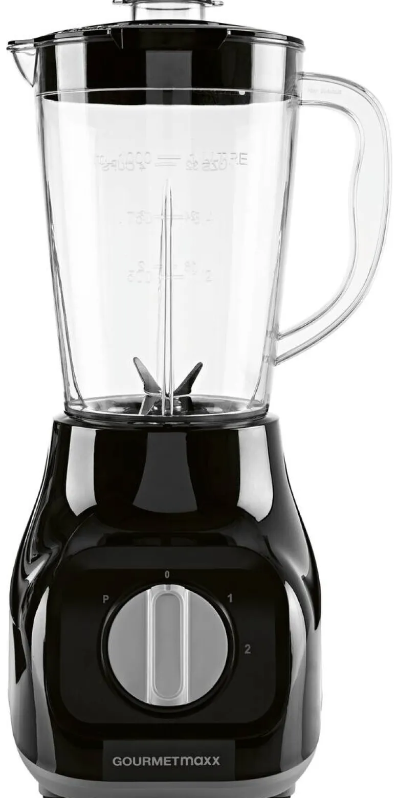 GOURMETmaxx Standmixer schwarz Edelstahl B/H/L: ca. 17,5x37,5x21 cm