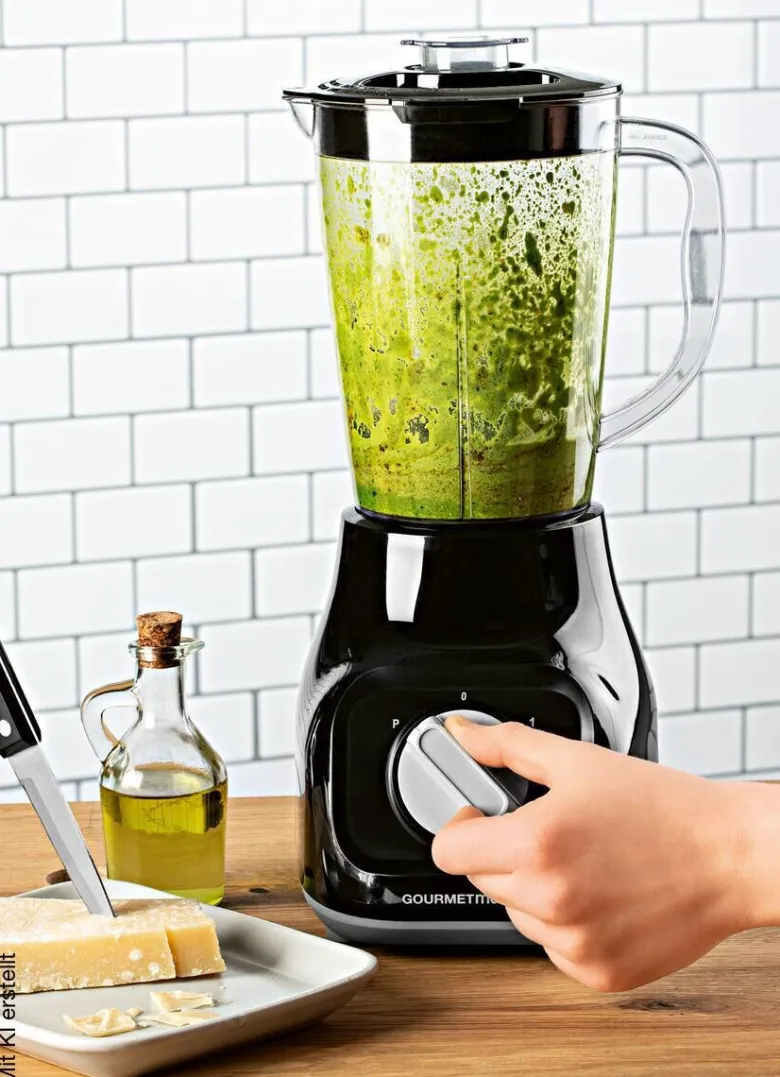 GOURMETmaxx Standmixer schwarz Edelstahl B/H/L: ca. 17,5x37,5x21 cm