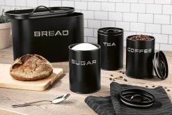 GOURMETmaxx Vorratsdosenset schwarz B/H/L: ca. 18x23x34 cm