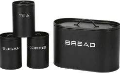 GOURMETmaxx Vorratsdosenset schwarz B/H/L: ca. 18x23x34 cm