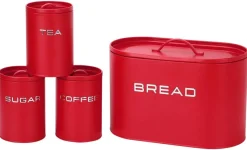 GOURMETmaxx Vorratsdosenset rot B/H/L: ca. 18x23x34 cm