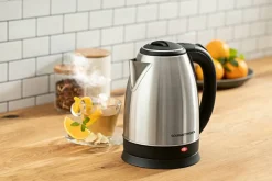 GOURMETmaxx Wasserkocher 13704 schwarz silber Kunststoff Edelstahl B/H/L: ca. 16x24x21 cm ca. 1,8 l