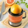 GOURMETmaxx Zitruspresse schwarz Kunststoff Edelstahl B/H/L: ca. 14x21x19 cm ca. 0,7 l